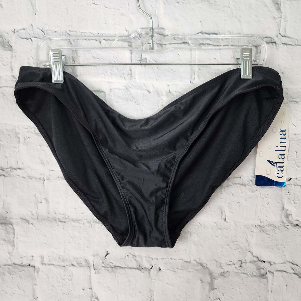 Catalina bikini botton Sz XL black swimsuit A20